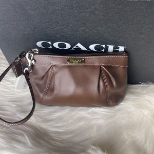 Coach leather wristlet